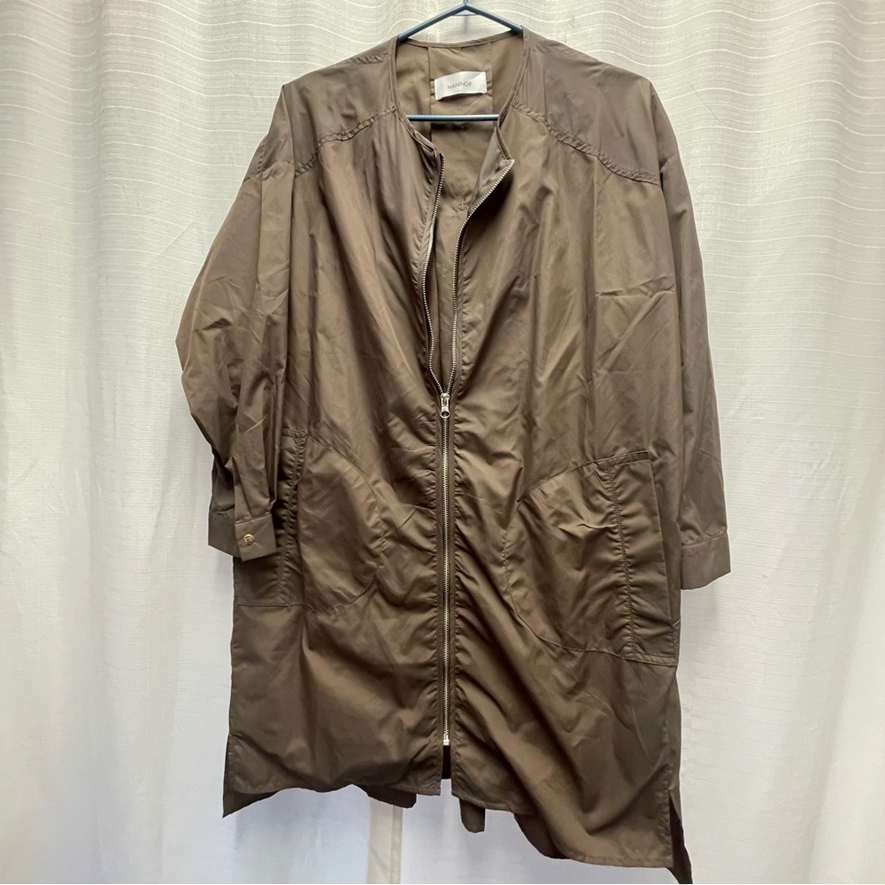 2 naning9 coats one a light gray and the other a brown